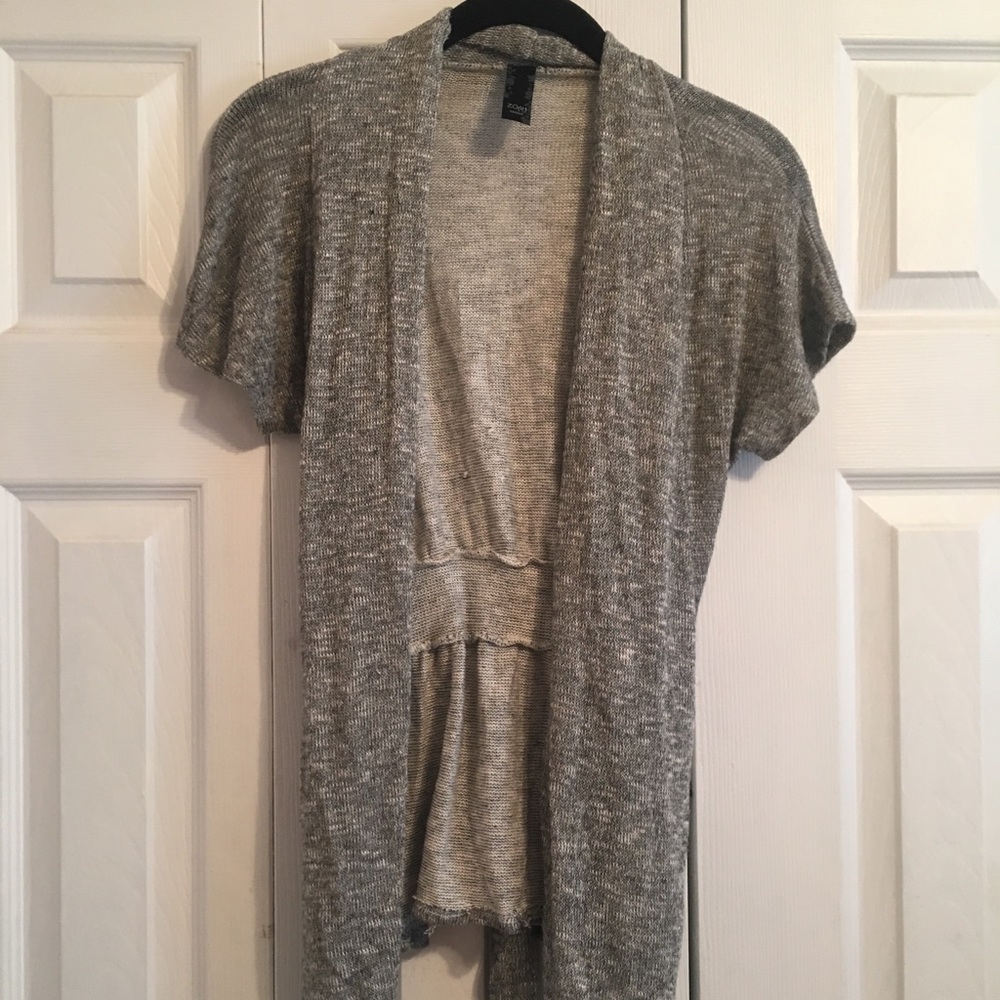 Grey Short Sleeve Sweater